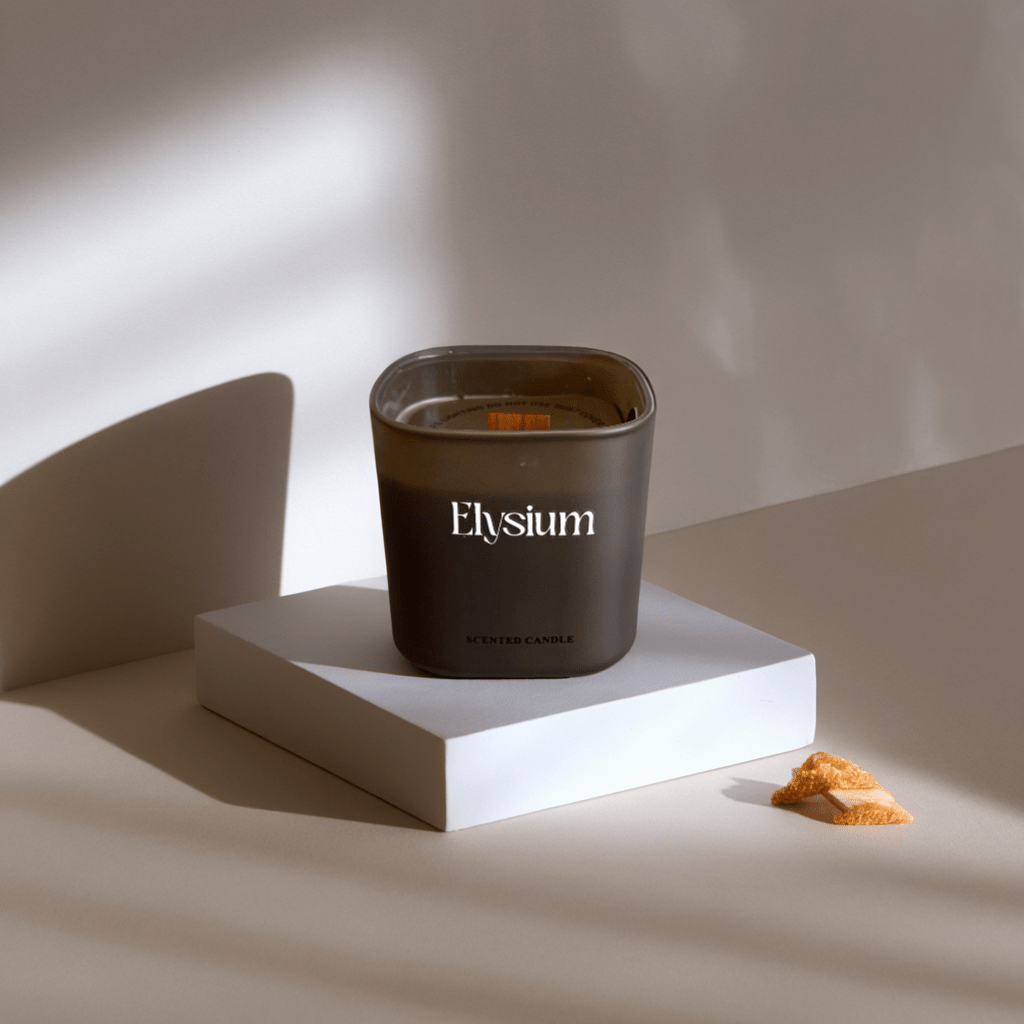 Amber Allure – Scented Candle in Mocha - Elysium Decor